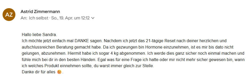 Nachricht von Astrid
